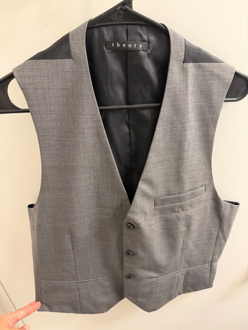 Theory Gray Men's Tailored Dress Vest